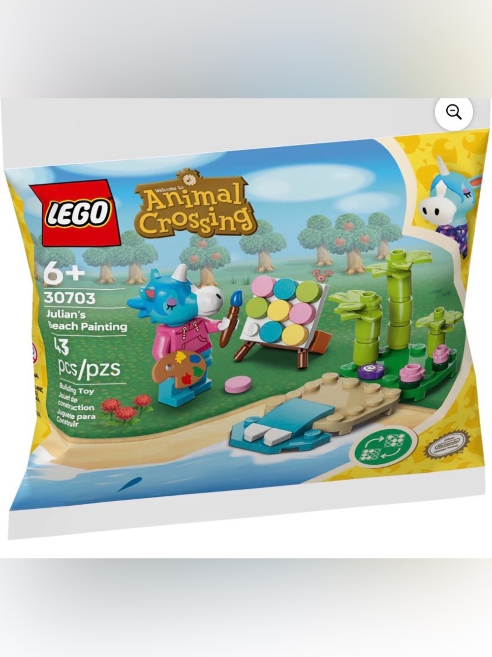 LEGO Animal Crossing 30703 Julian’s Beach Painting Polybag Sealed New